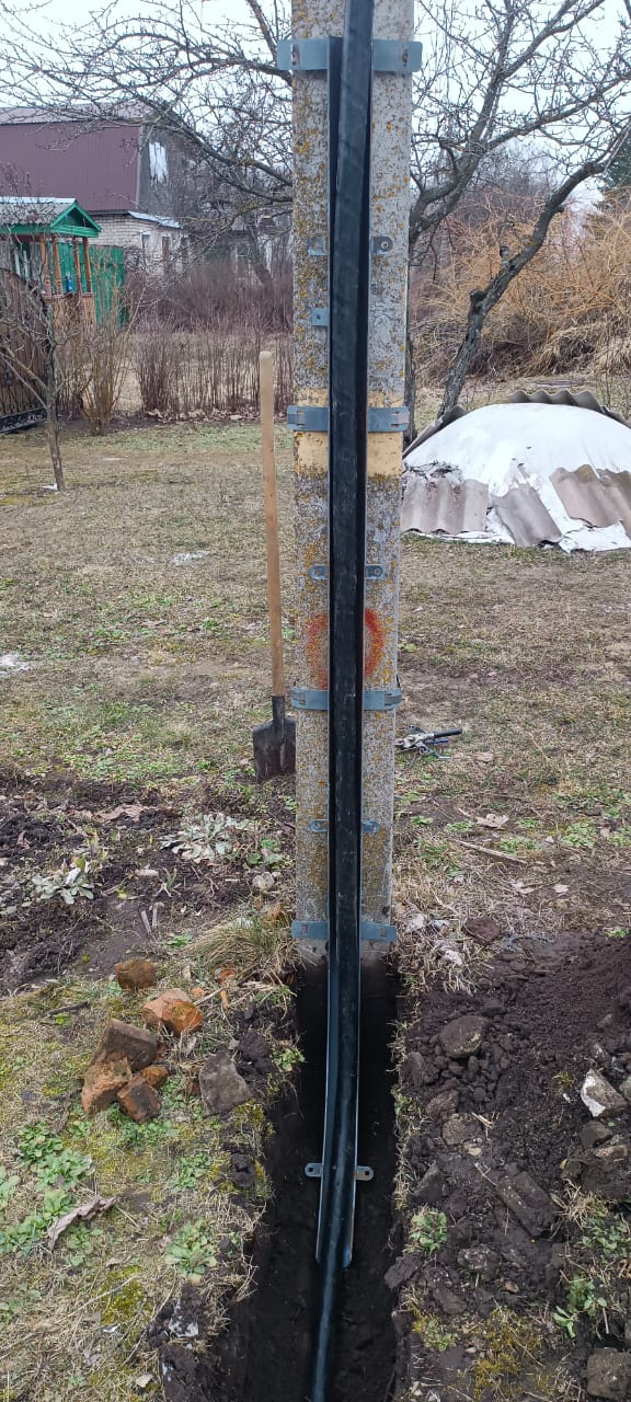 Защита кабеля на опоре